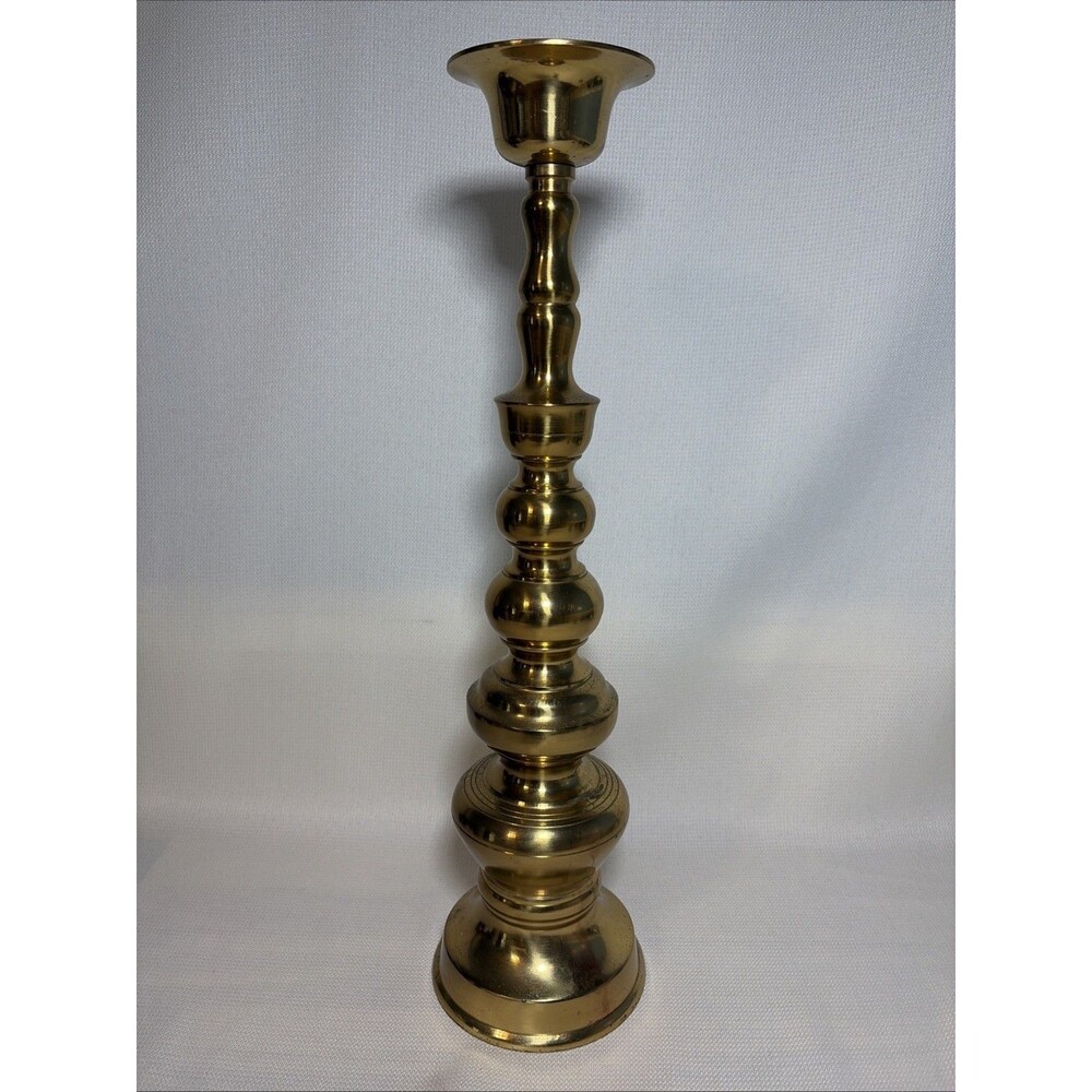 Vintage Homco Brass Candlestick 18” Traditional Decor